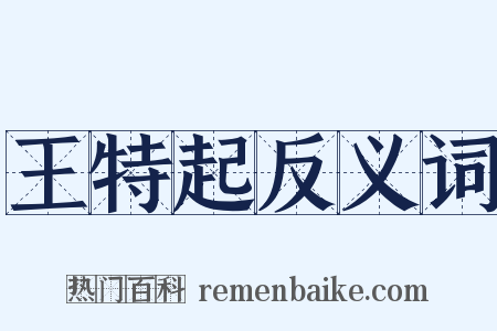 王特起反义词是什么意思的图片